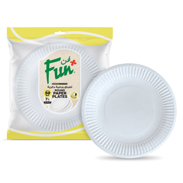 Fun® Paper White Plates Pack of 50